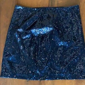 SOLD. Piperlime Navy Sequin Mini Skirt